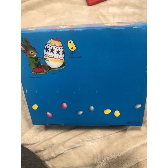 Vintage Blow Mold String Light Set Easter Bunny Rabbit Egg (10)‎ Works Taiwan - Picture 4 of 4